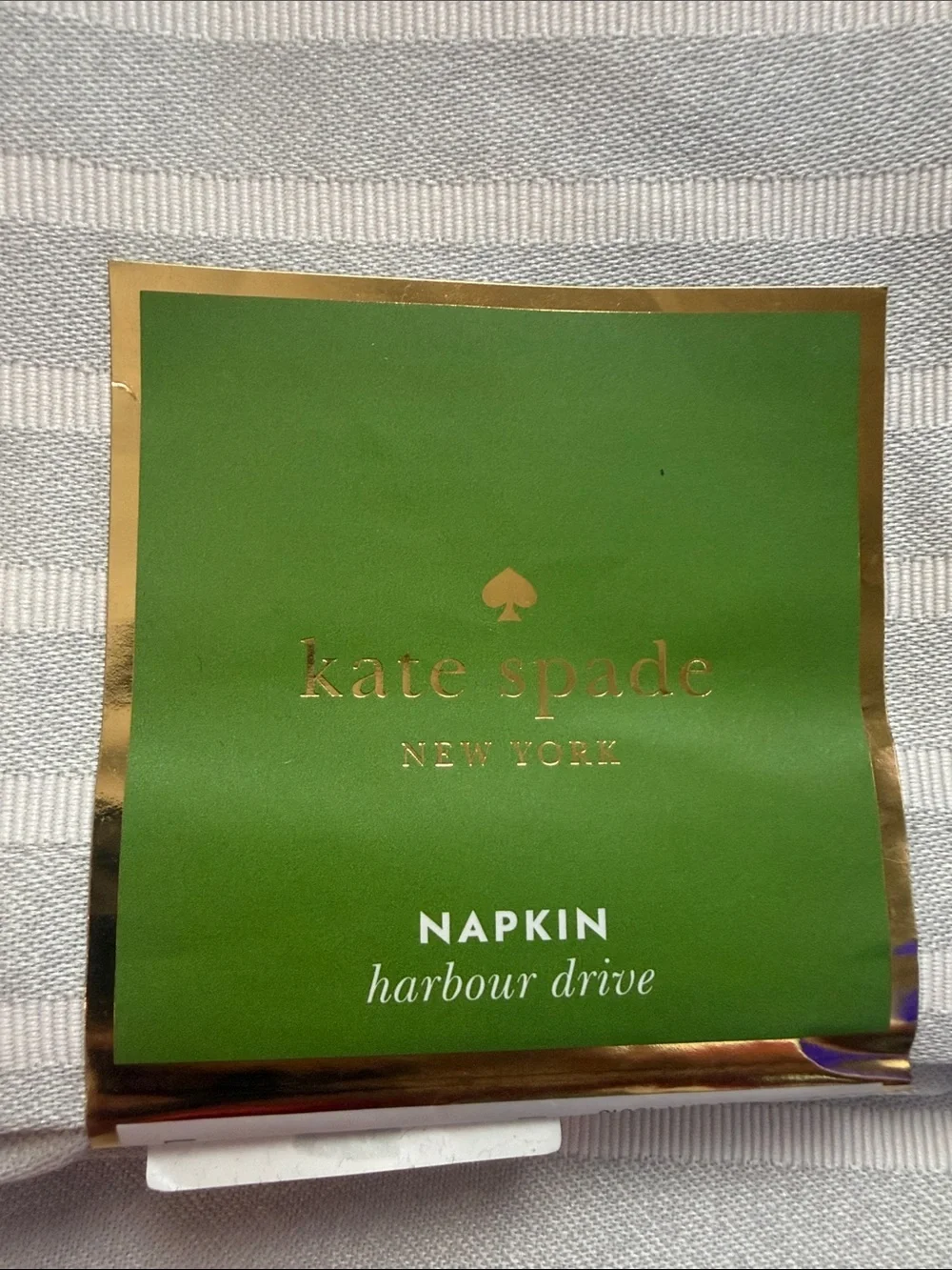 kate spade Dining Napkins set of 12 - Harbour Drive - white and gray